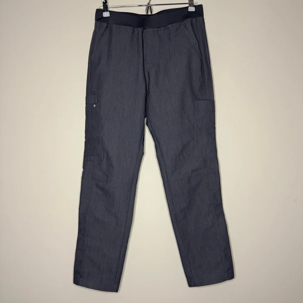 FIGS Axim Cargo Scrub Pants in Graphite Gray